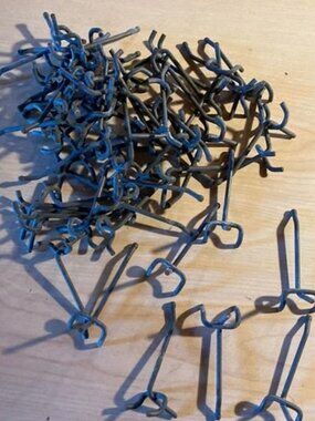 Straight Hooks for Pegboard - 3" count 45 pieces single pole pegboard hanger